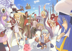  5girls 6+boys :3 animal_ears armor armored_boots asymmetrical_hair bare_tree barefoot belt bikini bird black_belt black_footwear black_shirt blacksmith_(ragnarok_online) blonde_hair blue_dress blue_eyes blue_hair blue_pants blue_sky blush boobplate boots breastplate breasts brown_belt brown_cape brown_capelet brown_dress brown_footwear brown_gloves brown_pants brown_shirt brown_shorts bucket cape capelet cat_ears chick closed_mouth cloud coat commentary_request cross day detached_sleeves double_bun dress fake_horns fingerless_gloves flying full_body fur-trimmed_cape fur-trimmed_capelet fur-trimmed_gloves fur_trim garter_straps gauntlets gloves greatest_general_(ragnarok_online) green_eyes guillotine_cross_(ragnarok_online) gypsy_(ragnarok_online) hair_between_eyes hair_bun hair_over_one_eye harem_pants hat hatii_(ragnarok_online) high_priest_(ragnarok_online) high_wizard_(ragnarok_online) horned_headwear horns hunter_(ragnarok_online) in_the_face jewelry juliet_sleeves kneehighs long_hair long_sleeves looking_at_another lord_knight_(ragnarok_online) medium_breasts medium_hair miniskirt monster multiple_boys multiple_girls navel necklace nueco open_mouth orc orc_warrior_(ragnarok_online) outdoors pants pants_under_shorts pauldrons picky_(ragnarok_online) pink_skirt ponytail poring puffy_sleeves purple_coat purple_eyes purple_hair ragnarok_online red_armor red_cape red_dress red_eyes red_hair red_shirt red_sleeves sage_(ragnarok_online) santa_hat sash see-through sequins shirt shoes short_dress short_hair short_sleeves shorts shoulder_armor sidelocks skirt sky sled sleeveless sleeveless_shirt sleeves_rolled_up slime_(creature) small_breasts smile snow snowball snowball_fight socks spiked_gauntlets spiked_hair strapless strapless_bikini strapless_dress striped_cape striped_capelet suspenders swimsuit tabard taekwon_(ragnarok_online) thighhighs totem tree two-tone_dress two-tone_footwear unbuttoned unbuttoned_shirt upper_body upside-down waist_cape white_cape white_dress white_footwear white_hair white_legwear white_pants white_sash white_shirt wizard_(ragnarok_online) yellow_bikini 