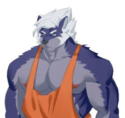  anthro biceps bozi clothing digital_media_(artwork) fur hair male mammal muscular muscular_anthro muscular_male nipples pecs shirt solo tank_top topwear 