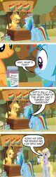  apple applejack_(mlp) cutie_mark derpy_hooves dinky_hooves_(mlp) equid equine food friendship_is_magic fruit hair hasbro hi_res horn humor mammal multicolored_hair my_little_pony mythological_creature mythological_equine mythology pegasus plant rainbow_dash_(mlp) unicorn wings zap_apples 