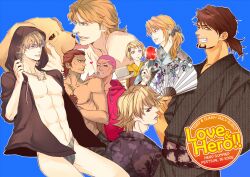  2girls 6+boys alternate_hairstyle antonio_lopez bad_id bad_pixiv_id barnaby_brooks_jr. bikini blonde_hair brown_hair candy_apple canine chest_hair folding_fan food hand_fan hood hoodie huang_baoling ivan_karelin japanese_clothes john_(tiger_&amp;_bunny) kaburagi_t._kotetsu karina_lyle keith_goodman kimono long_hair male_swimwear multiple_boys multiple_girls nathan_seymour oto_(phenomenon) pink_hair ponytail summer swim_briefs swimsuit tiger_&amp;_bunny 