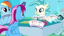  2023 7:4 absurd_res ace_of_diamonds alicorn arthropod artist_name avian blue_body card card_game changeling claws clubs_(suit) contract_bridge diamonds_(suit) eight_of_diamonds eight_of_hearts eight_of_spades equid equine european_mythology eye_contact female feral five_of_diamonds five_of_hearts four_of_clubs four_of_diamonds friendship_is_magic gaming greek_mythology grey_body grey_eyes group hair hasbro hearts_(suit) hi_res hippogriff holding_card holding_object holding_playing_card horn inside jack_of_spades king_of_spades levitation looking_at_another lying magic magic_user male mammal multicolored_hair my_little_pony mythological_avian mythological_creature mythological_equine mythology nine_of_clubs nine_of_diamonds nine_of_hearts nine_of_spades ocellus_(mlp) on_front parcly_taxel parclytaxel pegasus pink_eyes pink_hair playing_card purple_eyes queen_of_hearts_(card) queen_of_spades rainbow_dash_(mlp) rainbow_hair seven_of_diamonds seven_of_hearts seven_of_spades signature sitting six_of_hearts six_of_spades smile spades_(suit) suit_symbol tan_body tan_hair telekinesis ten_of_hearts terramar_(mlp) three_of_diamonds three_of_hearts two_of_diamonds two_of_hearts two_tone_hair wings 