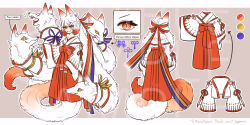  accessory animal_humanoid apode asian_clothing black_nose blue_bow blue_ribbon bottomwear bow_(feature) bow_ribbon canid canid_humanoid canine canine_humanoid closed_eyes clothed clothing colored dipstick_ears draconcopode ear_markings east_asian_clothing english_text eyelashes fangs female fox_humanoid front_view full-length_portrait fully_clothed fur hair hair_accessory hair_ribbon hairbow hakama hi_res hogara humanoid humanoid_hands inner_ear_fluff japanese_clothing kemono legless light_body light_skin living_hair long_hair looking_at_viewer mammal mammal_humanoid miko_outfit model_sheet multi_head multicolored_body multicolored_ears multicolored_fur multicolored_hair neck_bow neck_tuft open_mouth pale_skin portrait pupils rear_view red_body red_bottomwear red_bow red_clothing red_ear_tips red_ears red_eyes red_fur red_hair red_hakama red_ribbon red_tail ribbons serpentine shaded sharp_teeth signature simple_background slit_pupils smile snout solo tail teeth text tongue topwear tuft two_tone_body two_tone_fur two_tone_hair watermark white_body white_clothing white_ears white_fur white_hair white_haori white_inner_ear_fluff white_tail white_topwear yawn yellow_bow yellow_eyes yellow_ribbon 