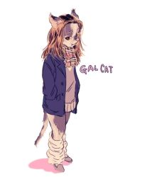  alternative_fashion anthro domestic_cat english_text felid feline felis female gyaru j-fashion loose_socks mammal solo sukidakesikanai text 