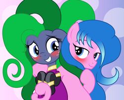  badumsquish blue_eyes blue_hair blush clothed clothing cosplay crossdressing crossplay duo female fish freckles friendship_is_magic green_hair hair hasbro hi_res male male/male mane-iac_(mlp) marine my_little_pony seahorse skinsuit star_tracker_(mlp) syngnathid syngnathiform tight_clothing 