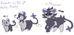  2018 alpha_channel alternate_color ambiguous_gender black_sclera cakedrink character_name chart directional_arrow english_text evolution evolution_chart fan_character felid feral gender_symbol generation_4_pokemon hi_res kazuki_(cakedrink) luxio luxray male_symbol mammal model_sheet nintendo pokemon pokemon_(species) quadruped restricted_palette shinx simple_background solo symbol text transparent_background 