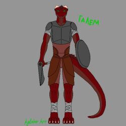  anthro armor axe aydaharart claws dragon dragonborn_(dnd) dungeons_and_dragons fabric galem hasbro horn male melee_weapon mythological_creature mythological_scalie mythology polearm scalie shield solo spear tail weapon wizards_of_the_coast 