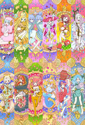  6+girls :3 :o ahoge animal_ears anklet aqua_hair aquarius_(zodiac) aries_(zodiac) arm_up arms_up arrow_(projectile) arthropod_girl barefoot blonde_hair blue_eyes blue_footwear blue_hair bow bow_(weapon) braid branch breasts cancer_(zodiac) capricorn_(zodiac) centaur clenched_teeth closed_mouth constellation dress earrings facial_hair facial_mark fish food forehead_mark fruit gemini_(zodiac) grapes green_eyes grin hair_between_eyes hair_bun hair_ornament hairband hairbow hand_to_hand holding holding_arrow holding_scissors holding_weapon hood hood_up hooves horns horoscope jewelry leaf leg_up leo_(zodiac) libra_(zodiac) long_hair long_sleeves mermaid mokeo monster_girl multiple_girls navel nude one_eye_closed open_mouth original paper paw_shoes pink_eyes pink_footwear pink_hair pisces_(zodiac) red_eyes red_hair sagittarius_(zodiac) sandals scissors scorpio_(zodiac) scorpion_girl scorpion_tail sheep short_hair side_braids single_hair_bun slime_(substance) smile sparkle star_(symbol) star_hair_ornament stretching striped tail taur taurus_(zodiac) tears teeth twin_braids vase very_long_hair virgo_(zodiac) wavy_mouth weapon weighing_scale wide_sleeves yawning yellow_eyes zodiac 