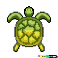  1:1 8-bit digital_media_(artwork) feral green_body green_shell male pixel_(artwork) reptile scales scalie shell solo turtle unknown_artist yellow_body yellow_eyes yellow_scales 