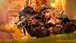  16:9 3d_(artwork) 4k absurd_res blizzard_entertainment canid canine canis coel3d digital_media_(artwork) female gnome hi_res humanoid mammal warcraft widescreen wolf 