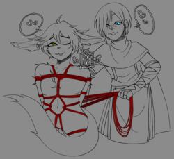  basitin big_ears bondage bondage bound duo female human kaworaru keith_keiser magic male mammal mind_control rope sirius_(twokinds) submissive submissive_male twokinds 