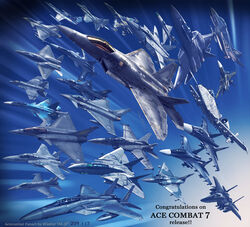  a-10_thunderbolt_ii ace_combat ace_combat_7 aircraft airplane artist_name camouflage canards canopy_(aircraft) cockpit commentary_request dassault_rafale dated english_text eurofighter_typhoon f-104_starfighter f-14_tomcat f-15_eagle f-16_fighting_falcon f-18_hornet f-22_raptor f-35_lightning_ii f-4_phantom_ii fighter_jet flying gatling_gun highres jet mig-21 mig-29 mig-31 military military_vehicle mirage_2000 missile mitsubishi_f-2 pilot_helmet roundel saab_gripen su-30 su-34 su-35 su-37 su-47_berkut su-57 trigger_(ace_combat) vehicle_focus yf-23 zephyr164 