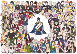  6+boys :d ^_^ absolutely_everyone aizen_kunitoshi akashi_kuniyuki akita_toushirou alternate_costume anniversary aqua_eyes aqua_hair atsushi_toushirou azuki_nagamitsu_(touken_ranbu) bespectacled black_gloves black_hair blazer blonde_hair blue_eyes blue_hair brown_hair butai_touken_ranbu buzen_gou chatan_nakiri_(touken_ranbu) chiganemaru_(touken_ranbu) chiyoganemaru_(touken_ranbu) closed_eyes daihannya_nagamitsu_(touken_ranbu) doudanuki_masakuni everyone eyepatch folding_fan fox fudou_yukimitsu glasses gloves gokotai gokotai&#039;s_tigers gotou_toushirou green_eyes green_hair hachisuka_kotetsu hair_over_one_eye hakama hakama_skirt hakata_toushirou hakusan_yoshimitsu hakusan_yoshimitsu&#039;s_fox hand_fan hanjin_(touken_ranbu) hat heshikiri_hasebe higekiri_(touken_ranbu) highres hira_(hira0812) hirano_toushirou hizamaru_(touken_ranbu) hizen_tadahiro honebami_toushirou horikawa_kunihiro hotarumaru houchou_toushirou hyuuga_masamune ichigo_hitofuri ima-no-tsurugi ishikirimaru iwatooshi izumi-no-kami_kanesada jacket japanese_clothes jirou_tachi jizou_yukihira_(touken_ranbu) juzumaru_tsunetsugu kamekichi kasen_kanesada kashuu_kiyomitsu kenshin_kagemitsu kikkou_sadamune kogarasumaru_(touken_ranbu) kogitsunemaru kokindenju_no_tachi_(touken_ranbu) konnosuke kotegiri_gou kouryuu_kagemitsu kousetsu_samonji kuronosuke kuwana_gou_(touken_ranbu) long_sideburns maeda_toushirou male_focus matsui_gou midare_toushirou mikazuki_munechika minamoto_kiyomaro monoyoshi_sadamune mouri_toushirou multiple_boys musical_touken_ranbu mutsu-no-kami_yoshiyuki nagasone_kotetsu nakigitsune nakigitsune&#039;s_fox namazuo_toushirou nankaitarou_chouson nansen_ichimonji necktie nenekirimaru nihongou_(touken_ranbu) nikkari_aoe nikkou_ichimonji_(touken_ranbu) oil-paper_umbrella onimaru_kunitsuna_(touken_ranbu) oochidori_juumonji_yari oodenta_mitsuyo ookanehira_(touken_ranbu) ookurikara open_mouth orange_hair otegine petals pink_hair ponytail purple_eyes purple_hair red_eyes red_hair salute samidare_gou sanchoumou sayo_samonji scroll seiza sengo_muramasa_(touken_ranbu) shinano_toushirou shishiou_(touken_ranbu) shizukagata_naginata shokudaikiri_mitsutada sideburns sitting skirt smile sohaya-no-tsurugi souza_samonji suishinshi_masahide_(touken_ranbu) sunglasses taikogane_sadamune taikou_samonji_(touken_ranbu) tanuki tarou_tachi tiger tomoegata_naginata tonbokiri_(touken_ranbu) touken_ranbu touken_ranbu:_hanamaru track_jacket tsurumaru_kuninaga turtle uguisumaru umbrella urashima_kotetsu white_gloves white_hair white_tiger yagen_toushirou yamabushi_kunihiro yamanbagiri_chougi yamanbagiri_kunihiro yamato-no-kami_yasusada yellow_eyes 