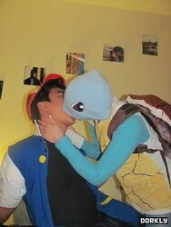  clothing cosplay costume female generation_1_pokemon hate kissing low_res male male/female nintendo o_o pictures pokemon pokemon_(species) satoshi_(pokemon) squirtle what 