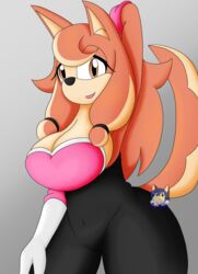  big_breasts breasts canid canine canis clothing conductor&#039;s_wife_(sonic) cosplay digital_media_(artwork) domestic_dog female hi_res looking_at_viewer mammal rouge_the_bat sega signature simple_background solo sonic_the_hedgehog_(series) the_murder_of_sonic_the_hedgehog zeroviks_(artist) 