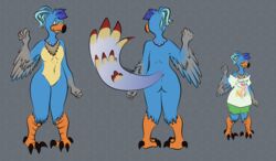  absurd_res anthro avian beak bird blitz_games bottomwear breasts cera_(the_land_before_time) chomper_(the_land_before_time) clothed clothing corvid don_bluth ducky_(the_land_before_time) fan_character female hi_res hirothedragon infogrames littlefoot lolicon magpie_(corvid) meghan_scott model_sheet multicolored_body nude oscine passerine petrie pseudo_hair rift_seekers_saga shirt shorts small_breasts solo spike_(the_land_before_time) t-shirt the_land_before_time topwear young zapper:_one_wicked_cricket 