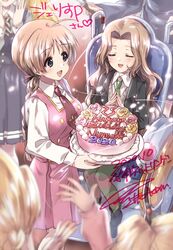  2020 6+girls ahoge alice_cartelet annotated arm_up artist_name ashford_academy_school_uniform birthday birthday_cake black_jacket black_ribbon blazer blonde_hair blue_eyes blurry blurry_background blurry_foreground blush braid braided_ponytail breasts brown_hair brown_legwear brown_sweater cake character_name clapping closed_eyes code_geass commentary_request commission cosplay costume_switch crossover darjeeling_(girls_und_panzer) dated depth_of_field diana_cavendish dress dress_shirt emily_stewart english_text fingers_together food girls_und_panzer green_legwear green_necktie hair_ribbon happy_birthday holding holding_tray idolmaster idolmaster_million_live! jacket kin-iro_mosaic kuroi_mimei lens_flare light_particles little_witch_academia long_hair long_sleeves lynette_bishop medium_skirt moegi_high_school_uniform multiple_crossover multiple_girls nazuka_kaori necktie nunnally_vi_britannia open_clothes open_jacket open_mouth pantyhose pink_skirt pleated_skirt red_necktie ribbon school_uniform shirt signature single_braid skeb_commission skirt smile strike_witches striped_clothes striped_pantyhose sweater thighhighs tray v-neck very_long_hair voice_actor_connection wheelchair white_shirt wing_collar world_witches_series 