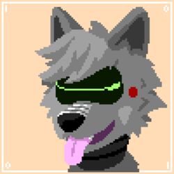  1:1 2017 ambiguous_form ambiguous_gender animated anthro atari biped black_nose black_sclera border breath canid canine canis cheek_tuft digital_media_(artwork) facial_tuft front_view giik glowing glowing_eyes green_eyes head_tuft headshot_portrait icon loop low_res machine mammal panting pink_tongue pixel_(artwork) pixel_animation pong portrait red_cheeks robot screen simple_background solo tan_background thumbnail tongue tuft visor wolf wolfbot_(hedgehog2234) 