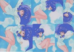  cap fanservice female legs long_hair outdoors ranma_1/2 screencap shampoo_(ranma_1/2) sky smile solo thighs 