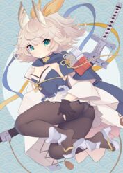  :d ^_^ anchor_ornament animal_ears armor azur_lane belt breasts brown_pantyhose cape closed_eyes commentary_request curly_hair detached_sleeves expressionless female flat_chest green_eyes grey_hair gyusukiudon hair_ribbon japanese_armor kitakaze_(azur_lane) nipple_slip nipples ootachi open_mouth panties panties_under_pantyhose pantyhose pleated_skirt ponytail ribbon rigging rudder_footwear sheath sheathed short_hair shoulder_armor sidelocks skirt smile sode strapless sword sword_on_back thighs underwear wardrobe_malfunction weapon weapon_on_back 