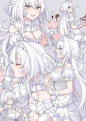  ahoge alcohol beer bikini breasts fate/grand_order fate/grand_order_arcade fate/prototype fate_(series) female lady_avalon_(event_portrait)_(fate) lady_avalon_(fate) large_breasts merlin_(fate/prototype) open_mouth purple_eyes shiseki_hirame smile swimsuit tongue white_bikini white_hair 