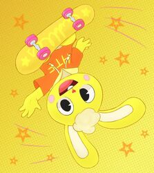  2023 anthro cuddles_(htf) digital_drawing_(artwork) digital_media_(artwork) digital_painting_(artwork) happy_tree_friends lagomorph leporid male mammal rabbit roshu39 skateboard solo vehicle young 