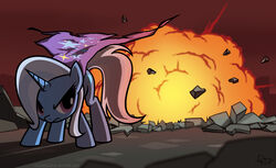 cutie_mark equid equine explosion female feral friendship_is_magic hasbro hi_res horn mammal my_little_pony mythological_creature mythological_equine mythology quadruped solo tail trixie_(mlp) unicorn yikomega