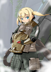  armor blonde_hair blue_eyes commentary_request company_connection demonica female frederica_irving full_armor helmet highres hoku holding holding_helmet partial_commentary photoshop_(medium) pillar plant sekaiju_no_meikyuu shin_megami_tensei shin_megami_tensei:_strange_journey shin_sekaiju_no_meikyuu solo twintails unworn_headwear unworn_helmet 