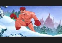  bottle boxing_gloves briefs hat kremlin muscle nintendo punch-out!! punch_out!! russia saint_basil&#039;s_cathedral snow soda_popinski underwear 