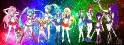  11girls 6+girls acme_iku aino_minako alternate_hairstyle aqua_eyes aqua_hair bishoujo_senshi_sailor_moon bishoujo_senshi_sailor_moon_s bishoujo_senshi_sailor_moon_sailor_stars blonde_hair blue_eyes blue_hair blush boots brown_eyes brown_hair chibi_chibi chibi_usa cosplay defoko drill_hair gakuko galaxy glave green_eyes green_hair grin gumi hair_over_one_eye hat hatsune_miku heart highres hino_rei kagamine_rin kagamine_rin_(meltdown) kagamine_rin_(roshin_yuukai) kaiko kaiou_michiru kasane_teto key kino_makoto kya_(artist) lily_(vocaloid) lolicon long_hair megurine_luka meiko meiou_setsuna microphone mizuno_ami multiple_girls onion pink_hair ponytail purple_eyes purple_hair red_eyes red_hair ribbon roshin_yuukai_(vocaloid) rule_63 sailor_chibi_chibi_(cosplay) sailor_chibi_moon_(cosplay) sailor_jupiter sailor_jupiter_(cosplay) sailor_mars sailor_mars_(cosplay) sailor_mercury_(cosplay) sailor_moon sailor_moon_(cosplay) sailor_neptune_(cosplay) sailor_pluto_(cosplay) sailor_saturn_(cosplay) sailor_uranus_(cosplay) sailor_venus sailor_venus_(cosplay) school_uniform serafuku skirt smile ten&#039;ou_haruka tenou_haruka tiara tomoe_hotaru tsukino_usagi twintails utane_uta utau v very_long_hair violet_eyes violet_hair vocaloid 