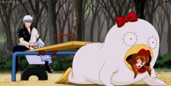  animated animated comedy fumiko_(gintama) funny gintama lowres ribbon sakata_gintoki screencap seesaw sexually_suggestive suggestive what white_hair 