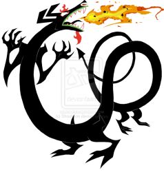  aku beard black_eyes distracting_watermark dragon facial_hair fire green_lips lips male mythological_creature mythological_scalie mythology neoaera samurai_jack scalie solo teeth watermark 