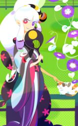  fan feline flowers katanagatari kimono togame 