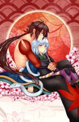  flowers katanagatari snake togame yasuri_shichika 