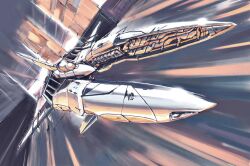  aflo_module bad_id bad_pixiv_id emphasis_lines foreshortening gradius no_humans science_fiction shiny solo spacecraft starfighter vic_viper 