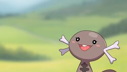  16:9 2022 ambiguous_gender blurred_background brown_body brown_face buckteeth cheek_spots drunk_oak generation_9_pokemon hi_res multicolored_body nintendo paldean_form paldean_wooper pink_tongue pokemon pokemon_(species) regional_form_(pokemon) solo teeth tongue widescreen 