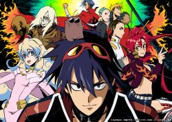  2girls 6+boys boota_(ttgl) commentary_request copyright_notice dayakka everyone guest_art kamina_(ttgl) kittan_bachika leeron_littner looking_at_viewer lordgenome multiple_boys multiple_girls nia_teppelin official_art rossiu_adai simon_(ttgl) takamura_maya tengen_toppa_gurren_lagann viral_(ttgl) watermark yoko_littner 