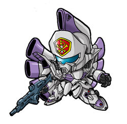  beam_rifle chibi commentary_request energy_gun gun gundam gundam_f91 lowres mecha meta_meta no_humans robot sd_gundam solo vigna_ghina weapon 