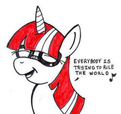  80&#039;s_theme closed_eyes dialogue english_text equid equine eyewear female feral friendship_is_magic glasses hair hasbro horn mammal moondancer_(mlp) music my_little_pony mythological_creature mythological_equine mythology open_mouth quadruped red_hair reddragonkan singing solo song text traditional_media_(artwork) unicorn 