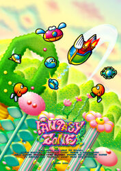  absurd_res berry blue_body bottaco clon_(fantasy_zone) dralinflore fantasy_zone flower flying food forest fruit gameplay_mechanics green_body hi_res moocolon opa-opa opa_222 pink_body plant quili-quili sega ship shooting shrub tree vehicle waddling_head watercraft wings 