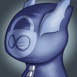  1:1 2023 ambiguous_gender animate_inanimate generation_2_pokemon generation_3_pokemon icon infinity_symbol legendary_pokemon living_plushie lock_symbol low_res lugia nintendo null null_face plushie pokemon pokemon_(species) posexe shaded shadow_lugia shadow_pokemon simple_background solo symbol zipper zipper_pull_tab 