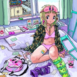  ace_akira bag bandaid bed blue_eyes board_game boots bra breasts broken_leg building cameltoe camera camouflage camouflage_jacket cast condom crutch curtains drink earrings emoji female green_footwear handbag hitachi_magic_wand inkling inkling_player_character interior jacket jaggy_lines jewelry kirby kirby_(series) knee_boots leg_cast lighter medium_hair monopoly navel necklace original panties phone pillow pink_bra pink_panties ring sex_toy short_bangs sleep_mask star_(symbol) tissue_box underwear vibrator watch wendy&#039;s window 