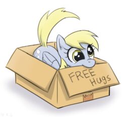  2015 acting_like_a_cat big_eyes box cardboard cardboard_box cardboard_container centinel303 container cutie_mark daww derp_eyes derpy_hooves eating english_text equid equine feathered_wings feathers female feral free_hugs friendship_is_magic glistening glistening_eyes grey_body grey_feathers hair hasbro if_it_fits_i_sits_(meme) in_box in_container loaf mammal meme my_little_pony mythological_creature mythological_equine mythology pegasus simple_background solo text white_background white_hair wings yellow_eyes 