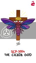  2021 2_antennae 4_wings 6_legs ambiguous_gender antennae_(anatomy) arthropod arthropod_abdomen black_text blue_wings broken_lock_symbol character_name christianity cicada colored cross crucifix crucifixion dated digital_drawing_(artwork) digital_media_(artwork) empty_eyes english_text exoskeleton feral front_view full-length_portrait halo hexapod hi_res insects lock_symbol mandibles multi_wing multicolored_wings portrait purple_body purple_exoskeleton purple_wings red_lock_symbol red_text religion scp-3004-1 scp_foundation signature simple_background solo spread_wings text white_background white_eyes wings wood yellow_emanata yellow_halo zal-cryptid 