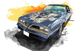  artist_name car from_above headlight logo motor_vehicle muscle_car nimbus_goldbrum no_humans original pontiac pontiac_firebird solo vehicle_focus windshield 