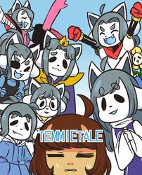  alphys ambiguous_gender anthro asgore_dreemurr clothed clothing cocothemunchkin flowey_the_flower frisk_(undertale) fur group human mammal mettaton mettaton_ex papyrus_(undertale) sans_(undertale) tem temmie_(undertale) toriel undertale undertale_(series) undyne white_body white_fur 