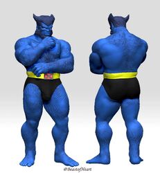  1boy 3d 3d_(artwork) abs anthro ass back back_view bara beard beast_(x-men) beastofheart biceps black_underwear blue_body blue_eyes blue_hair blue_nipples blue_skin body_hair bulge chest_hair dilf facial_hair front_view furry hairy hairy_arms hairy_back hairy_chest hairy_legs hairy_male hank_mccoy male male_focus male_only marvel marvel_comics mature mature_male muscle muscles muscular muscular_male nipples penis_outline pose posing simple_background solo solo_focus solo_male standing topless underwear underwear_only white_background x-men 