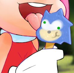  amy_rose anthro dessert eulipotyphlan female food hedgehog ice_cream licking licking_popsicle low_res male male/female mammal minus8 open_mouth popsicle popsicle_(brand) sega solo sonic_popsicle sonic_the_hedgehog sonic_the_hedgehog_(series) tongue tongue_out 