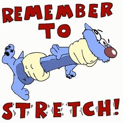  1:1 animated anthro blue_body canid canine canis cartoon_physics daztoons digital_media_(artwork) domestic_dog english_text fur male mammal short_playtime simple_background solo squeezing stretching tail text toony 