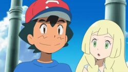  animated animated blonde_hair green_eyes lillie_(pokemon) pokemon pokemon_sm pokemon_sm_(anime) satoshi_(pokemon) smile video video 