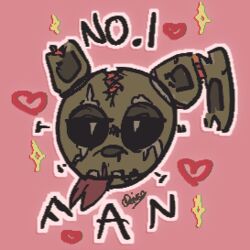  1:1 2023 ambiguous_gender animatronic anthro desolatedemise digital_drawing_(artwork) digital_media_(artwork) english_text five_nights_at_freddy&#039;s five_nights_at_freddy&#039;s_3 fur heart_symbol lagomorph leporid looking_at_viewer low_res machine male mammal purple_man_(fnaf) rabbit robot scottgames signature simple_background solo springtrap_(fnaf) star teeth text tongue tongue_out william_afton_(fnaf) 